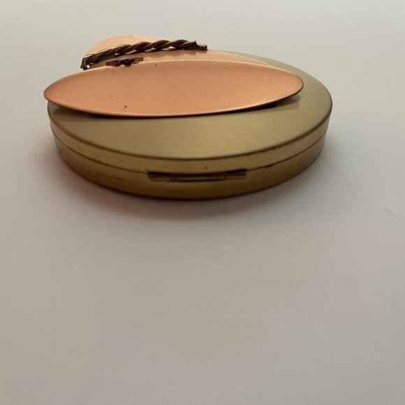 Vintage Sweetheart Compact WW2 Era USMC Military Hat Copper Brass Marines - Picture 8 of 16